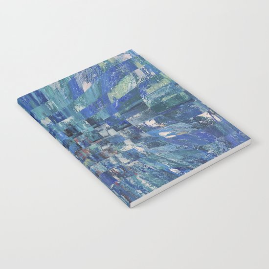 Abstract blue pattern 5 Notebook