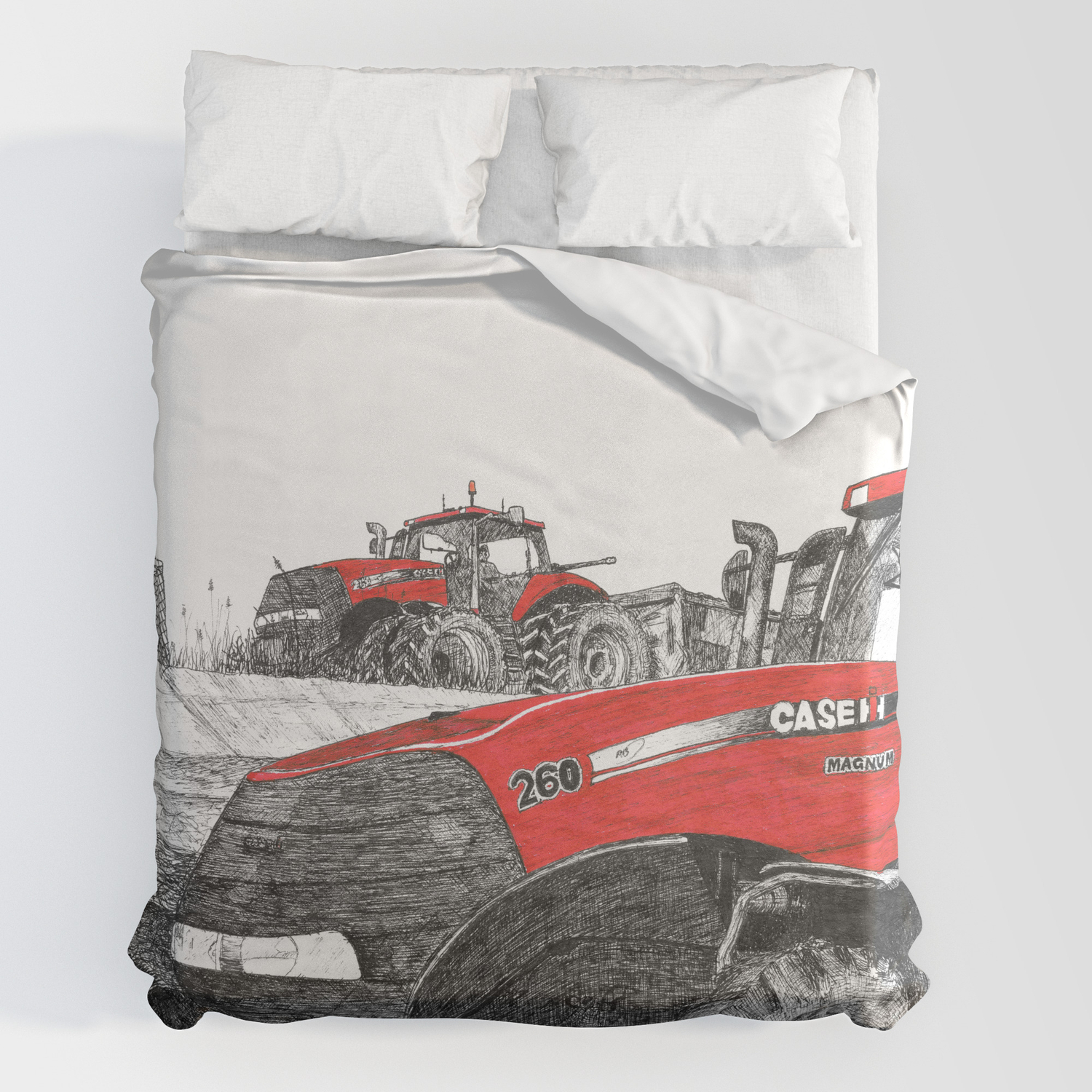 Case Ih Tractor Duvet Cover By Haven, Case Ih Twin Bedding