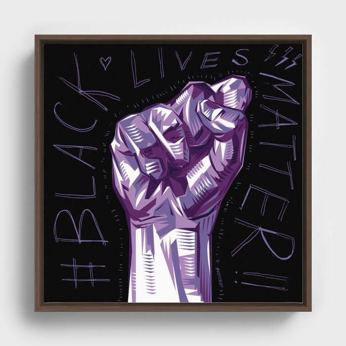 Black Lives Matter Framed Canvas | Graphic-design, Black-lives-matter, Blm, Black-trans-lives, Black-trans, Power, Black-power, Fists, Fist-in-the-air, Black-power-symbol