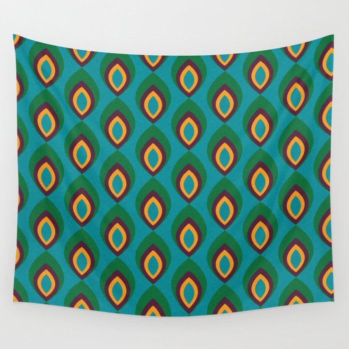 Peacock feather Teal #homedecor #midcenturydecor Wall Tapestry