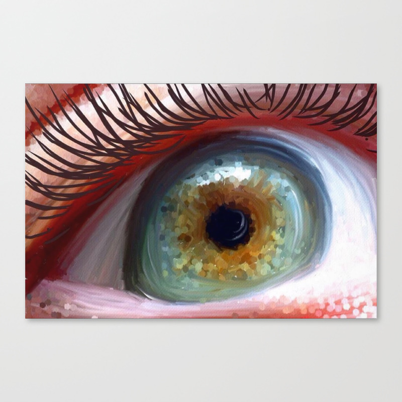 Eye Oil Painting Canvas Print By Melanieellatassone Society6