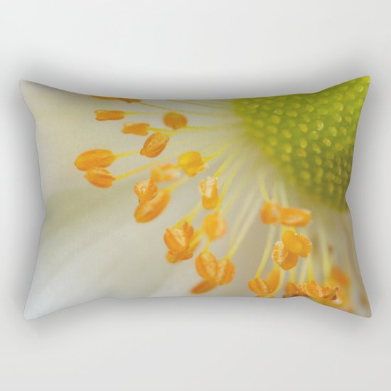 Green and Fluffy Rectangular Pillow