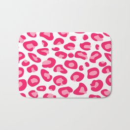 Pink Leopard Print Bath Mat