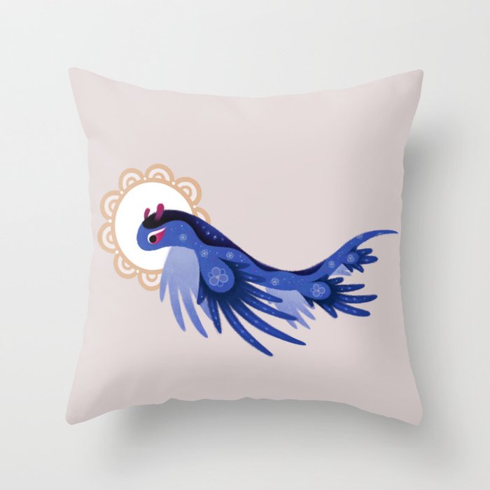 Blue dragon Throw Pillow