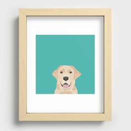 Labrador Retriever golden retriever yellow lab dog breed gifts Recessed Framed Print