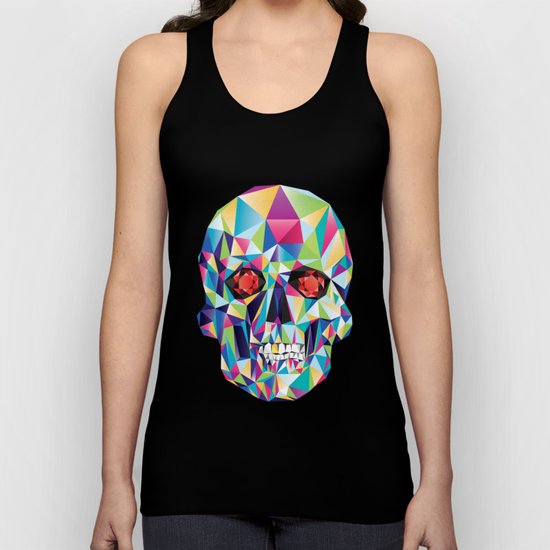 Geometric Candy Skull Unisex Tank Top