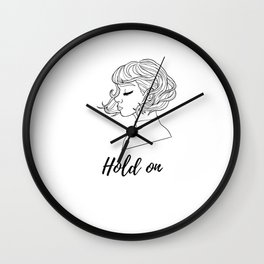 Hold on Wall Clock | Louistomlinson, 1D, Cute, Dog, Trending, Text, Popular, Overthink, Funny, Holdon 
