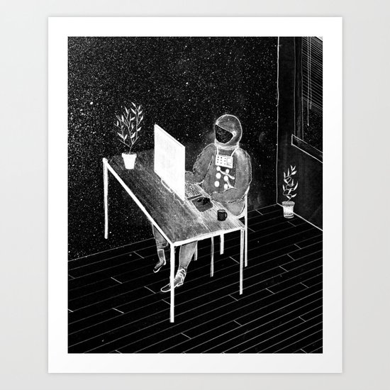 Virtual Space Travel Art Print