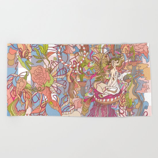 Feast of Saint Lucy Beach Towel