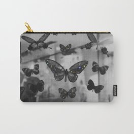 BLACK AND WHITE BUTTERFLIES | photo | sparkle and shine | wings | aesthetic | monochrome | fly  Carry-All Pouch