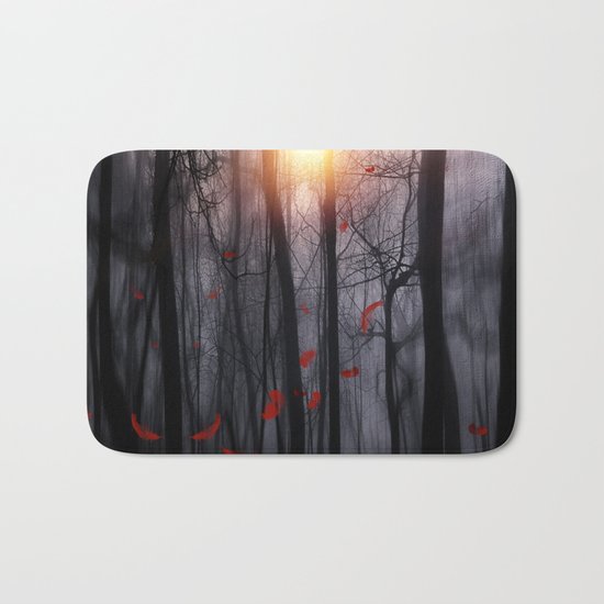 Red feather dance - by Viviana Gonzalez Bath Mat