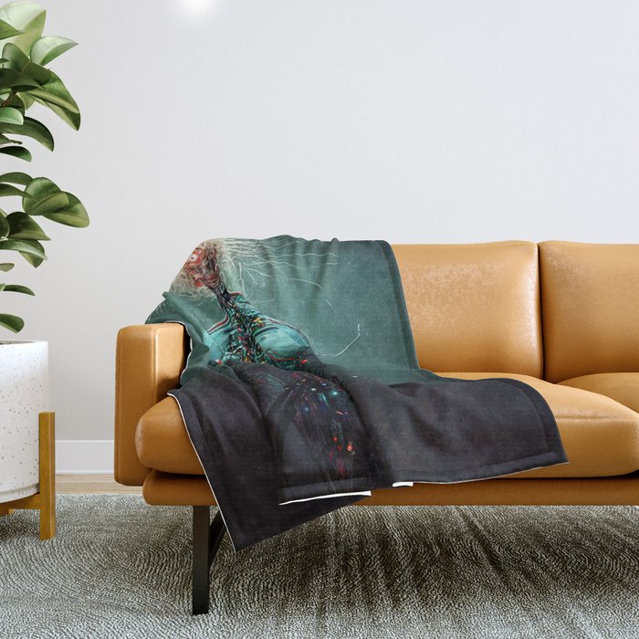 Cybernetic God Throw Blanket