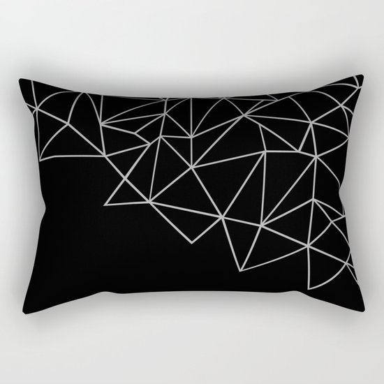 Ab Storm Black Rectangular Pillow
