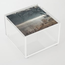 Morning fog, river and sunrise Acrylic Box
