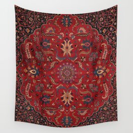 Antique Burgundy Wine Persian Oriental Wall Tapestry