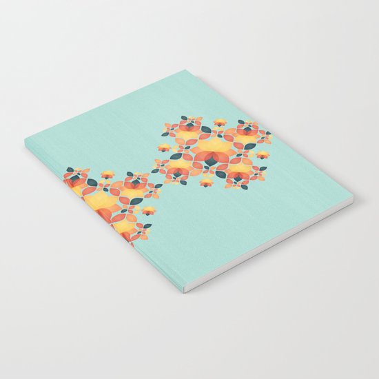 Orange Garden Pattern Notebook