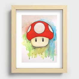 Mario abstract Mushroom Recessed Framed Print