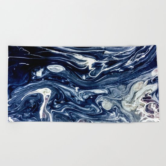 Wild Blueberry Swirl Beach Towel