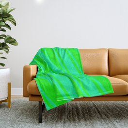 [ Thumbnail: Lime and Green Colored Lined Pattern Throw Blanket ]