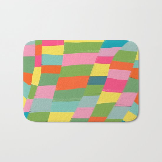 colorful patchwork 3 Bath Mat
