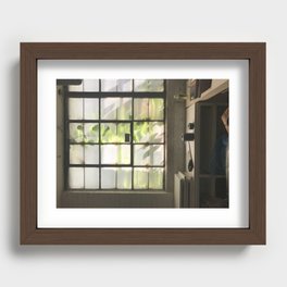 Warehouse Windows Recessed Framed Print