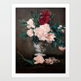 Edouard Manet - Vase of Peonies on a Small Pedestal Art Print