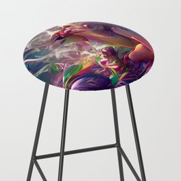 "Contemplative Stoner" • Unique Boho Semi-Abstract Art • Perfect For Stoner/Tripping/Chill Rooms Bar Stool