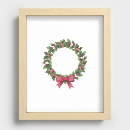 Christmas wreath Recessed Framed Print
