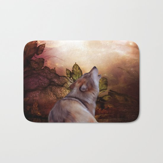 Awesome wolf Bath Mat