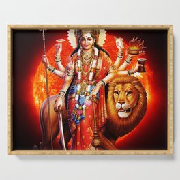 Hindu Durga 8 Serving Tray