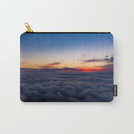 Aerial sunset view over the Blue Ridge Mountains from the cockpit of a private aircraft. Sky with clouds. Sky background Carry-All Pouch