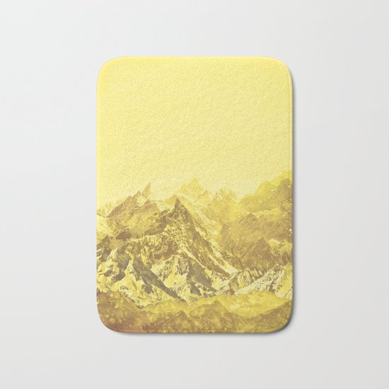 Mountains Yellow Bath Mat