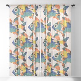 Fish  Sheer Curtain