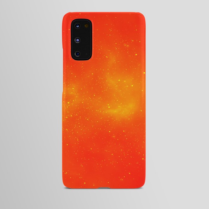 Orange Galaxy artwork | Unique original art by mazevoo| gift idea for kids, boys, girls Android Case