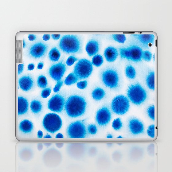 Fuzzy Blue Dots Laptop & iPad Skin