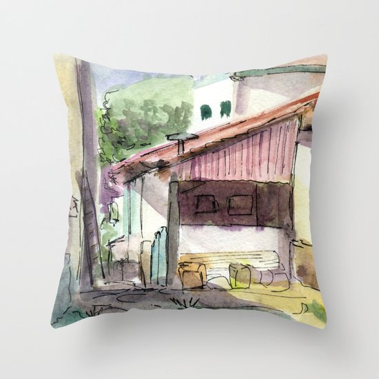 Colonial House Throw Pillow