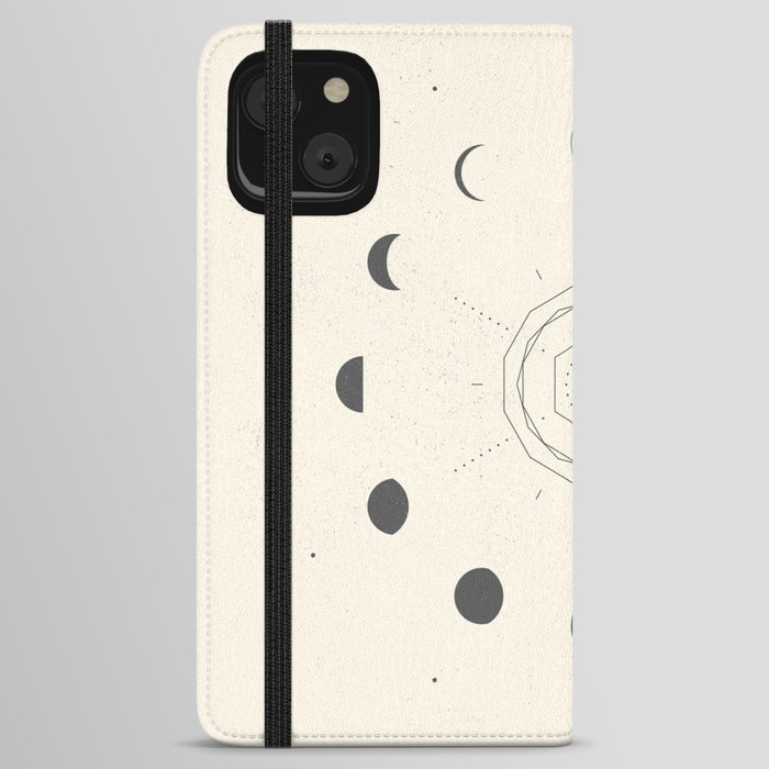 Moon Phases Light iPhone Wallet Case