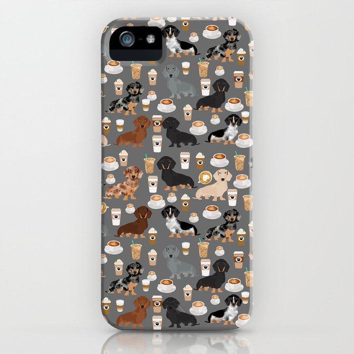 dachshund coffee lover must have pet gifts dachsie doxie dog weener dog iphone case