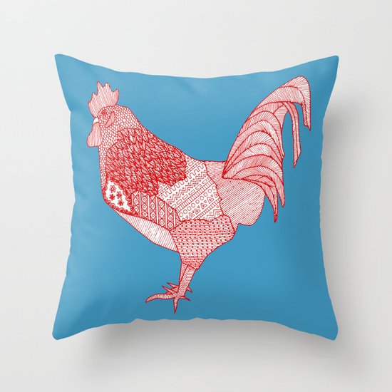 Redcock Throw Pillow