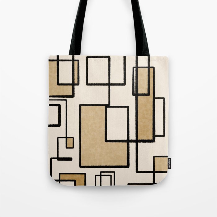 Piet Composition - Mid-Century Modern Minimalist Geometric Abstract Tote Bag