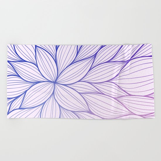 Abstract Flower Beach Towel