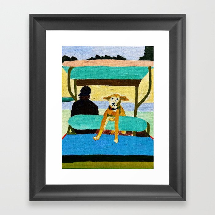 Golfcart Ride Framed Art Print