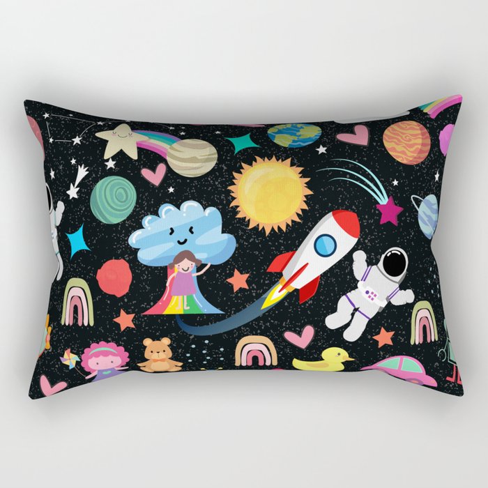 Astronaut and space pattern gift for kids Rectangular Pillow