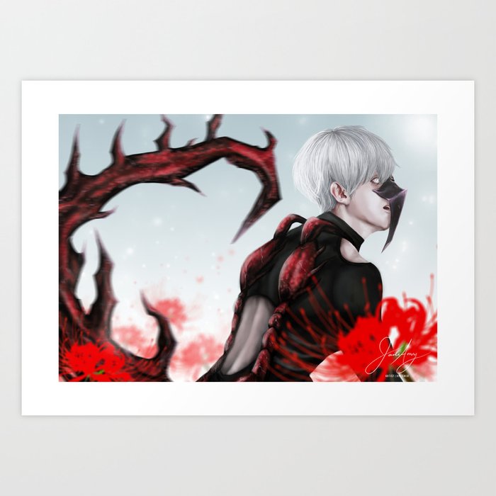 Tokyo Ghoul Kaneki Centipede Art Print By Jadeamyart Society6