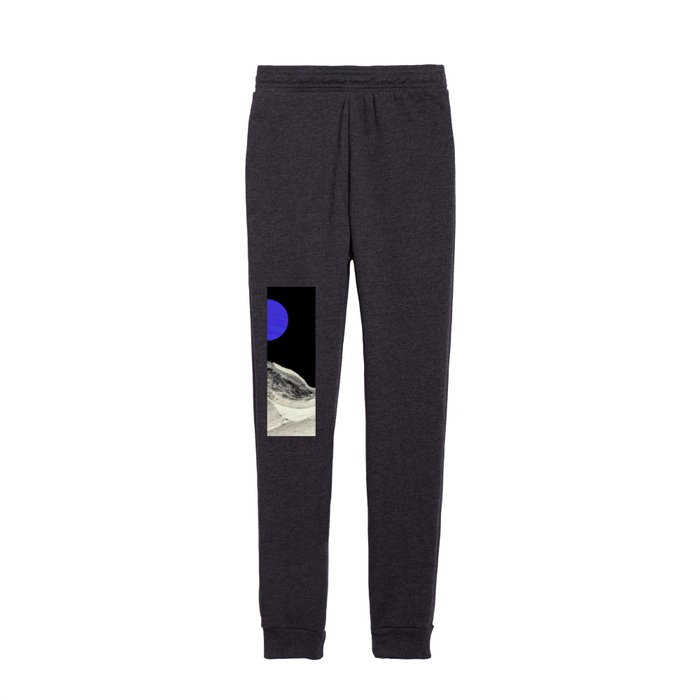 Rugged Mountain Landscape With Midnight Blue Moon Abstract Kids Joggers