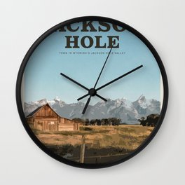 Visit Jackson Hole Wall Clock | Explore, Travelposter, Valley, Nature, States, Northamerica, Wyoming, Outside, Jacksonhole, Usa 