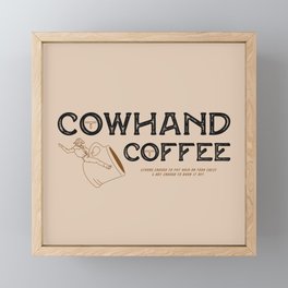 Cowhand Coffee - Rustic Framed Mini Art Print