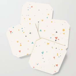 Geometric Messy Confetti Pattern Coaster