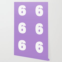 6 (White & Lavender Number) Wallpaper