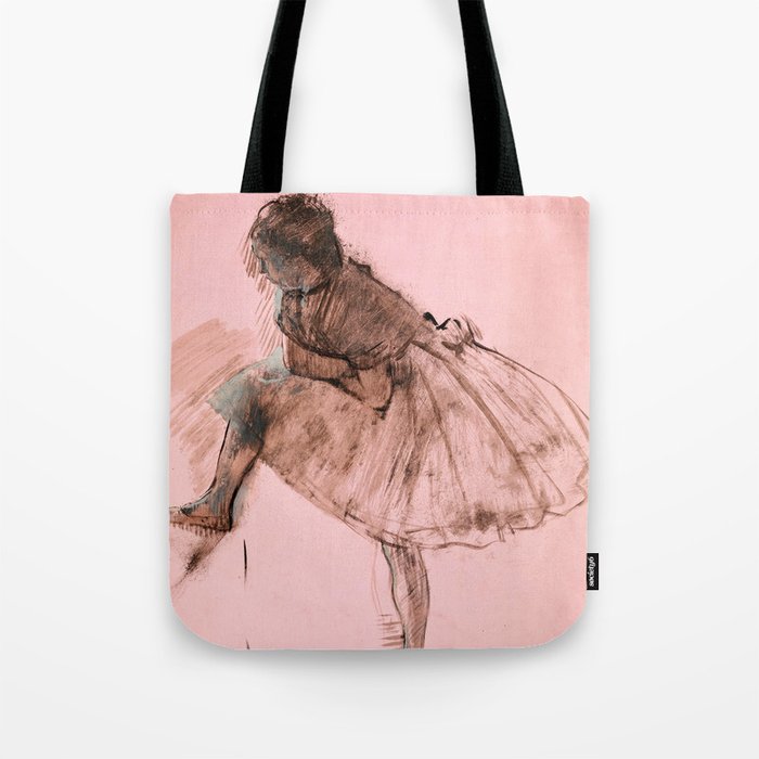 Edgar Degas - Study of a ballet dancer (new color editing) Tote Bag